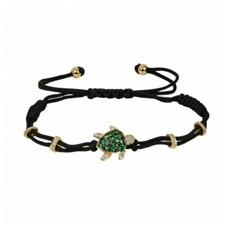 Bracelet tortue avec des tsavorites