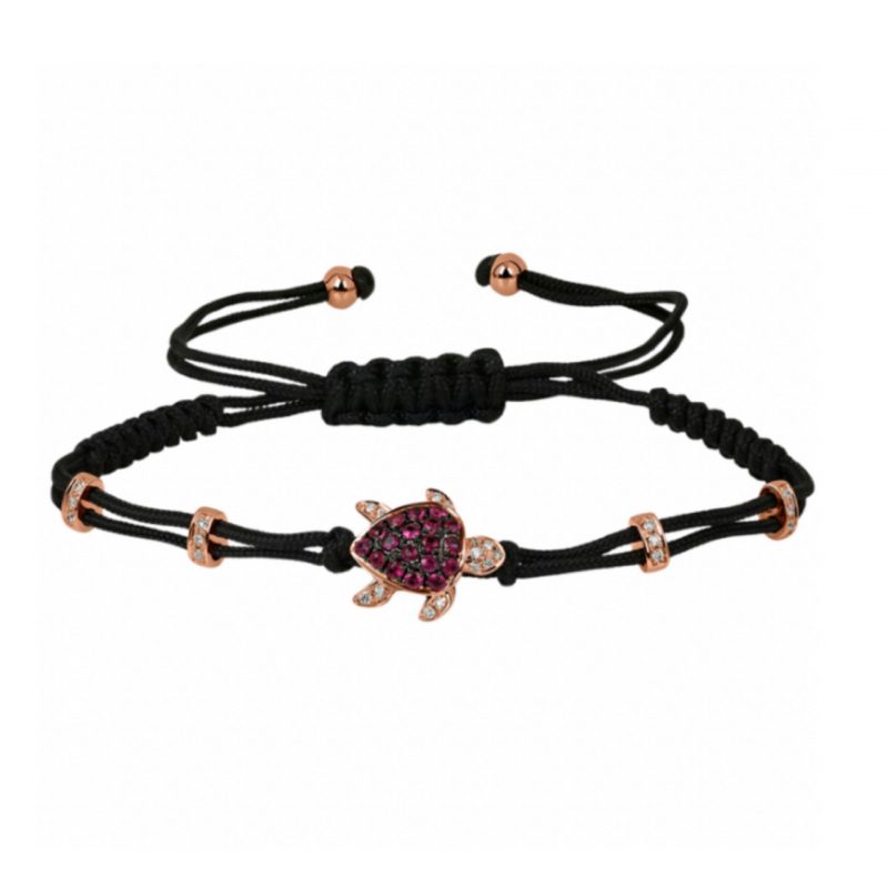 Bracelet tortue avec des rubis