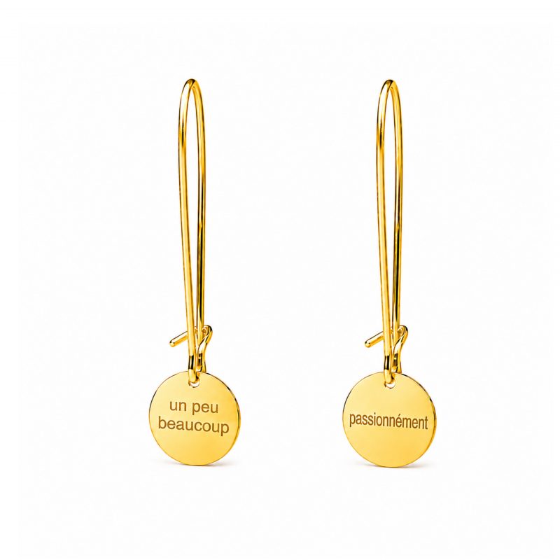 Boucles d’oreille épingle gravées